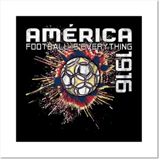 Football Is Everything - Club América Splatter Strike Posters and Art